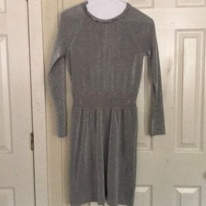 Tory Burch silvery knit cocktail dress